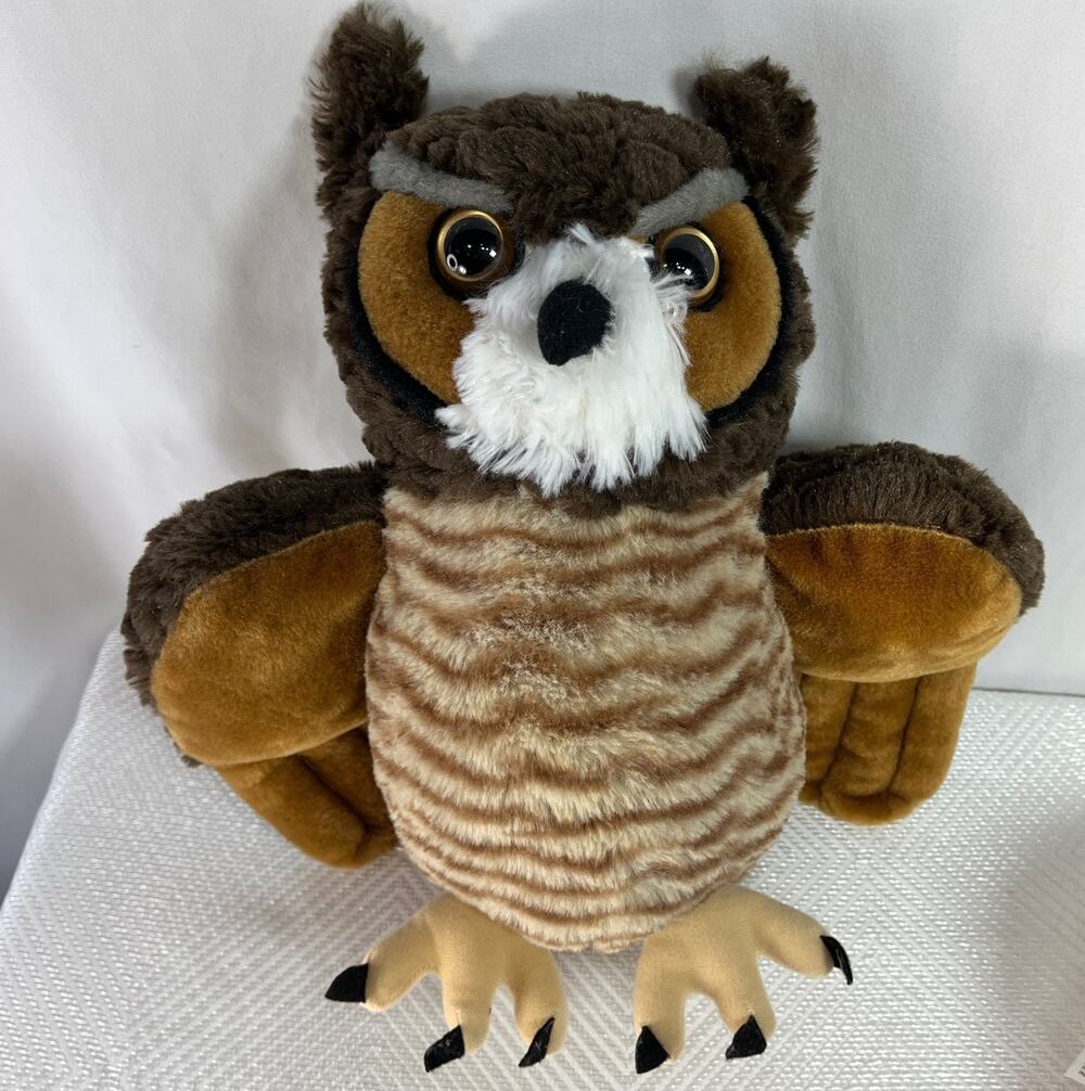 Owl Plush Wild Republic Great Horned Owl Plush Stuffed Animal Toy 13" Brown